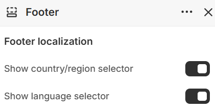 Theme settings — Footer localization