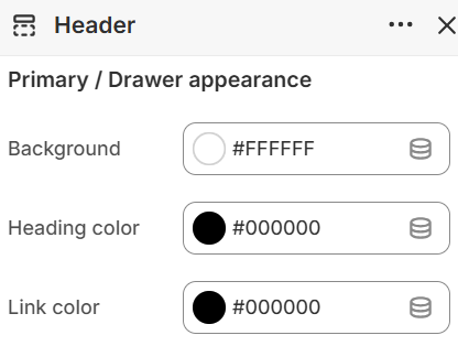 Theme settings — Mobile menu appearance