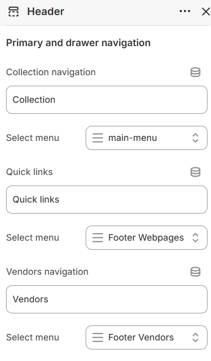 Theme settings — Mobile menu