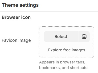 Theme settings — Brand identity — Favicon image