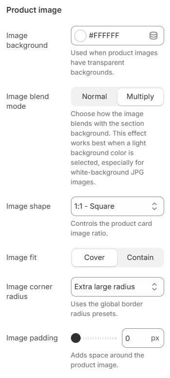 Product cards — Product image