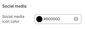Theme settings — Social media — Icon color